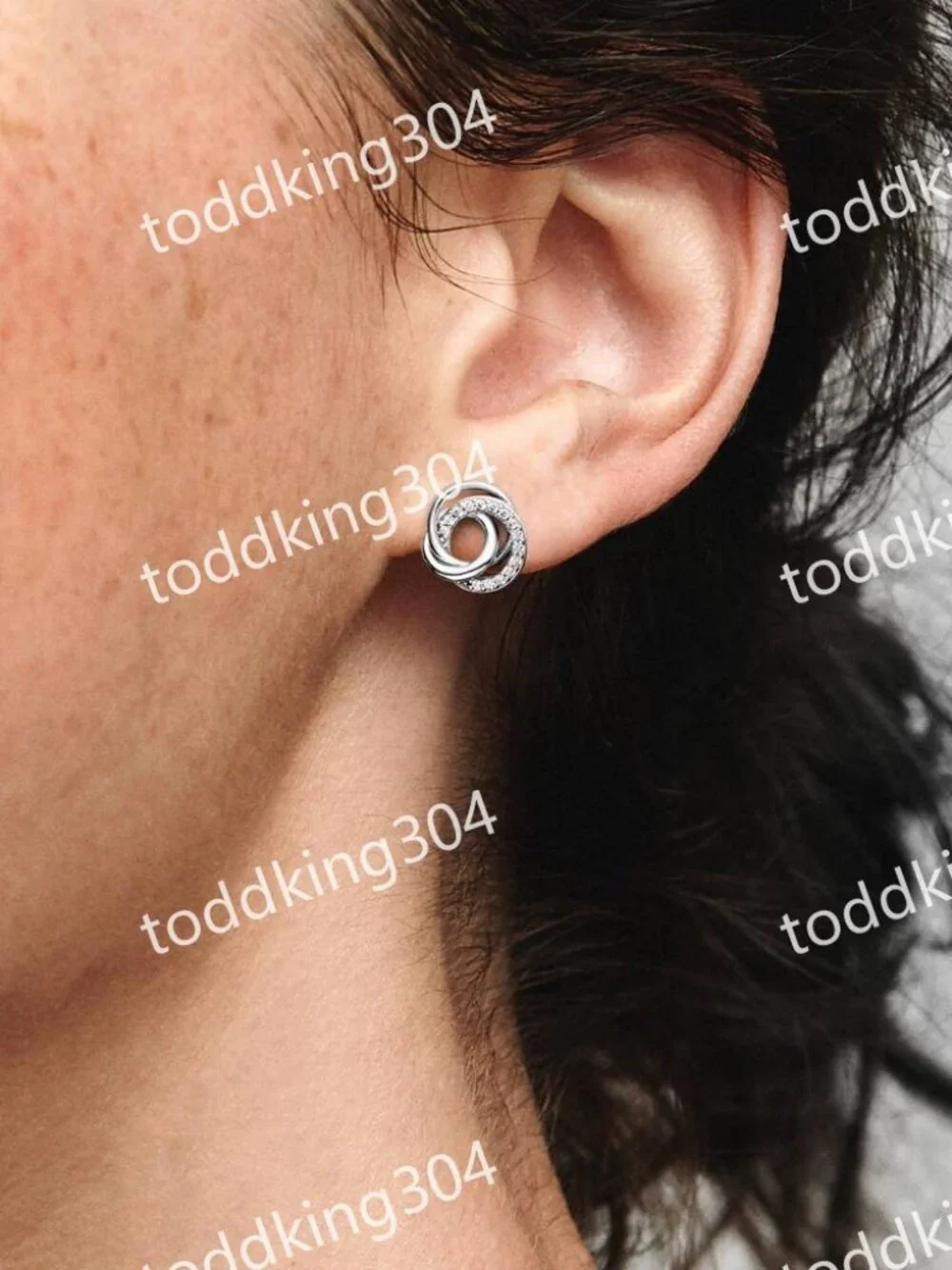 Family Always Encircled Stud Earrings